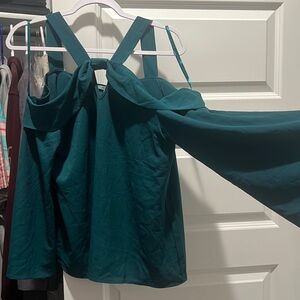 boutique blouse with cutout shoulders